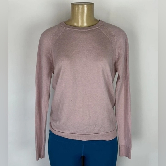 lululemon athletica Sweaters - Lululemon Crisscross Back Pink Sweater – Size Small